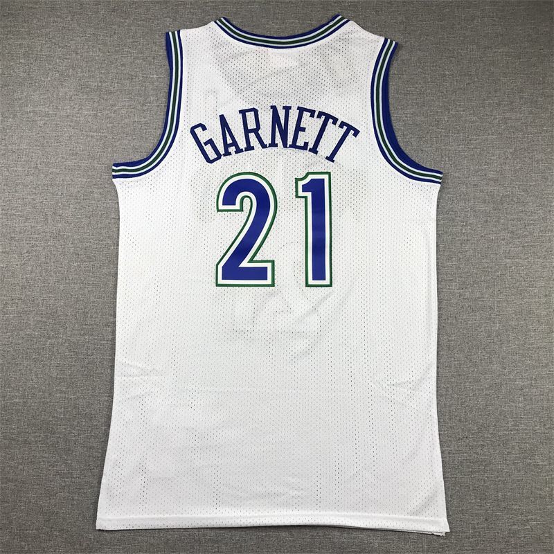 Minnesota Timberwolves #21 Kevin Garnett Timberwolves 21 Retro White s-xxl Style 3