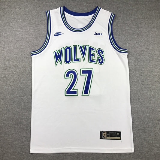 Minnesota Timberwolves #27 Rudy Gobert Timberwolves 27 Classic White Style 2