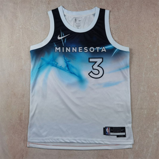 Minnesota Timberwolves #3 Jaden McDaniels Hot Press Timberwolves Style 2