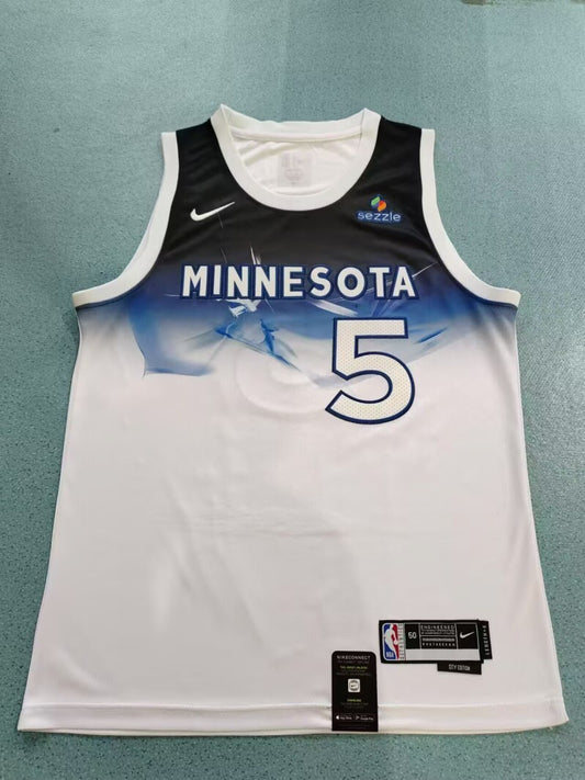 Minnesota Timberwolves #5 Anthony Edwards New Season Timberwolves 5 City Edition Style 2