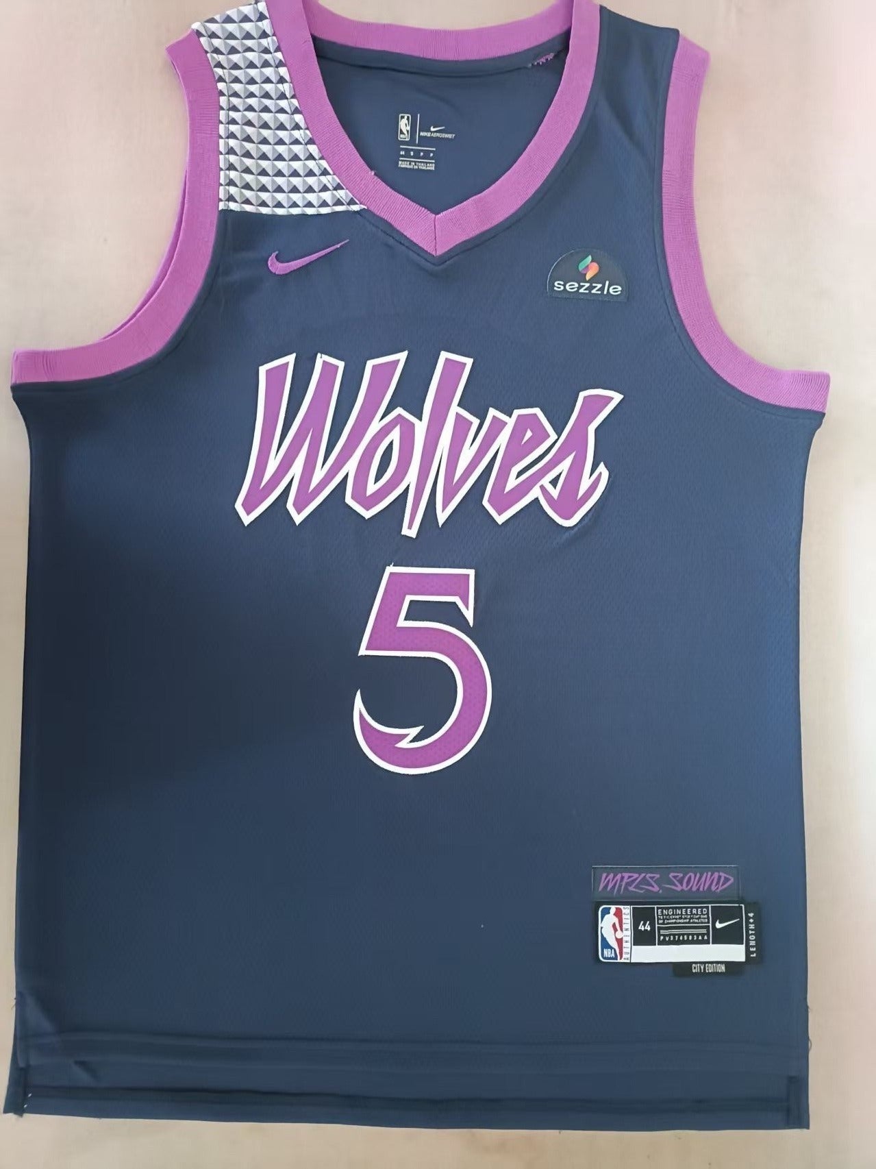 Minnesota Timberwolves #5 Anthony Edwards Timberwolves 5 City Edition Style 2