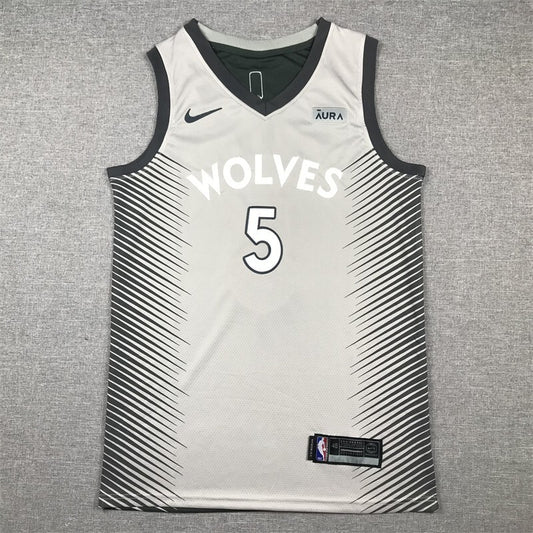 Minnesota Timberwolves #5 Anthony Edwards Timberwolves 5 Gray s-xxl Style 2
