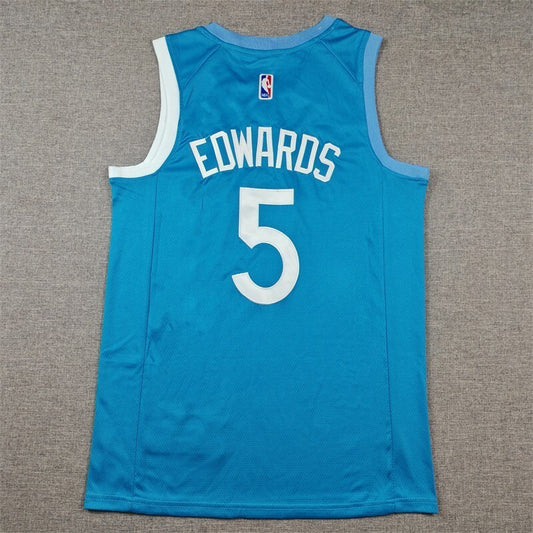 Minnesota Timberwolves #5 Anthony Edwards Timberwolves 5 Light Blue s-xxl Style 1
