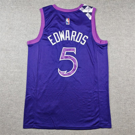 Minnesota Timberwolves #5 Anthony Edwards Timberwolves 5 Purple s-xxl Style 1
