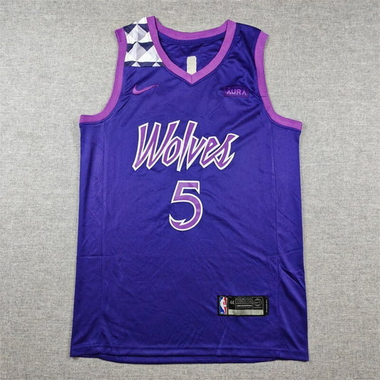 Minnesota Timberwolves #5 Anthony Edwards Timberwolves 5 Purple s-xxl Style 2