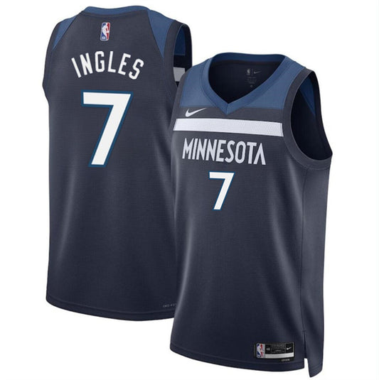 Minnesota Timberwolves #7 Joe Ingles 2024 Icon Edition Navy 75th Anniversary Swingman