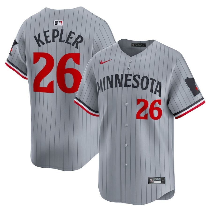 Minnesota Twins #26 Max Kepler Road Limited Player Jersey – Gray
