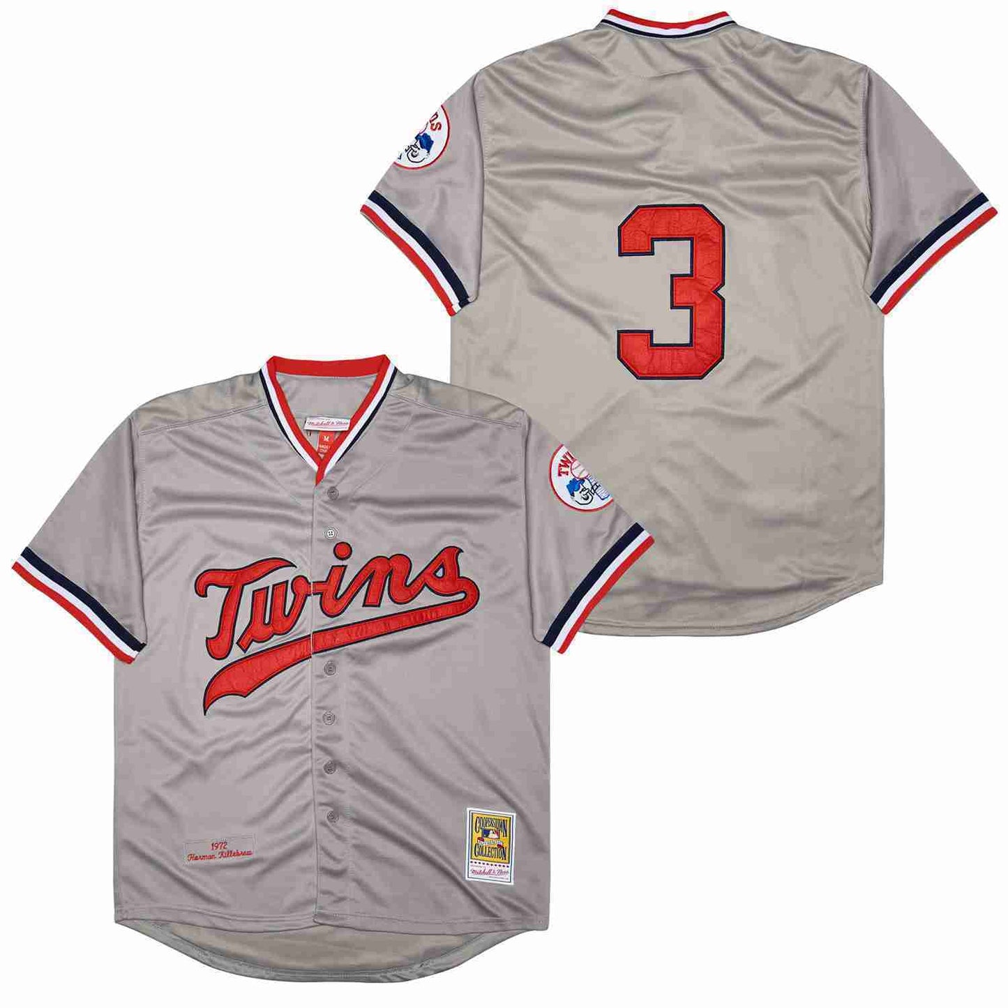 Minnesota Twins #3 Harmon Killebrew Twins 3 Gray 1972 Retro Style 1