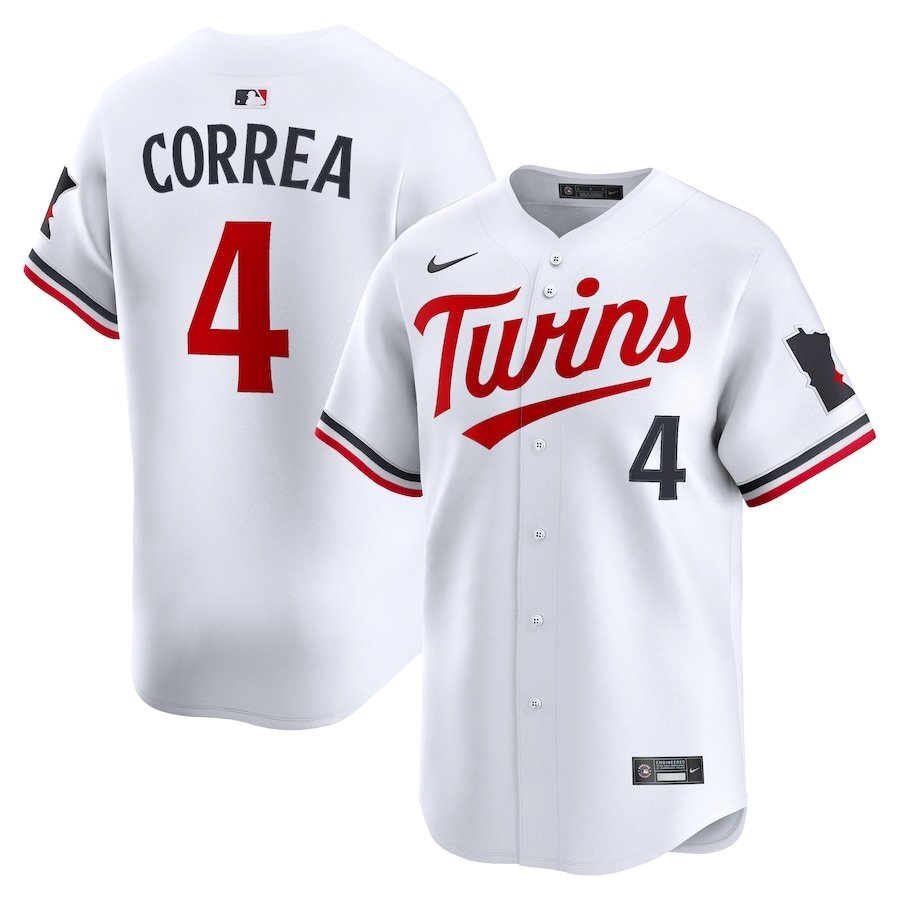Minnesota Twins #4 Carlos Correa Home Limited Player Jersey - White