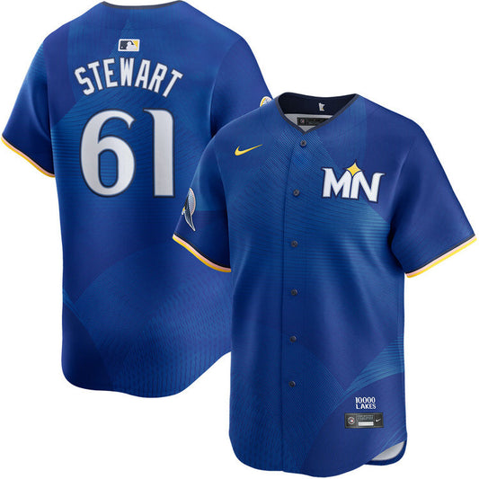 Minnesota Twins #61 Brock Stewart City Connect Limited Jersey