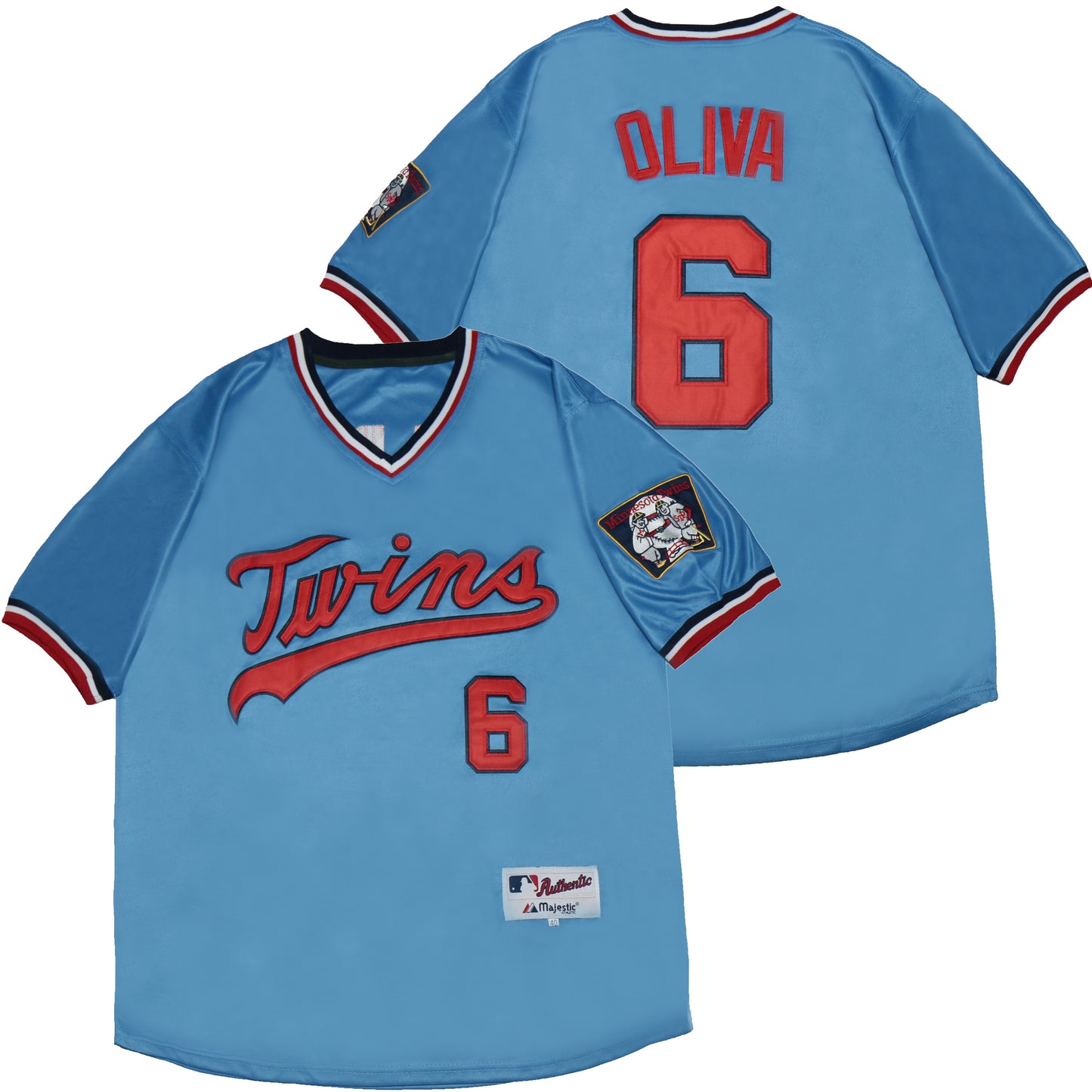 Minnesota Twins #6 Tony Oliva Twins 6 Blue Pullover Inverted Style 2