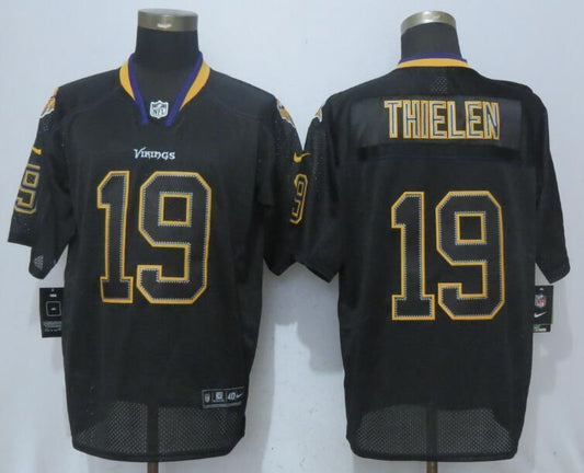 Minnesota Vikings #19 Adam Thielen Lights Out Black Elite Jersey
