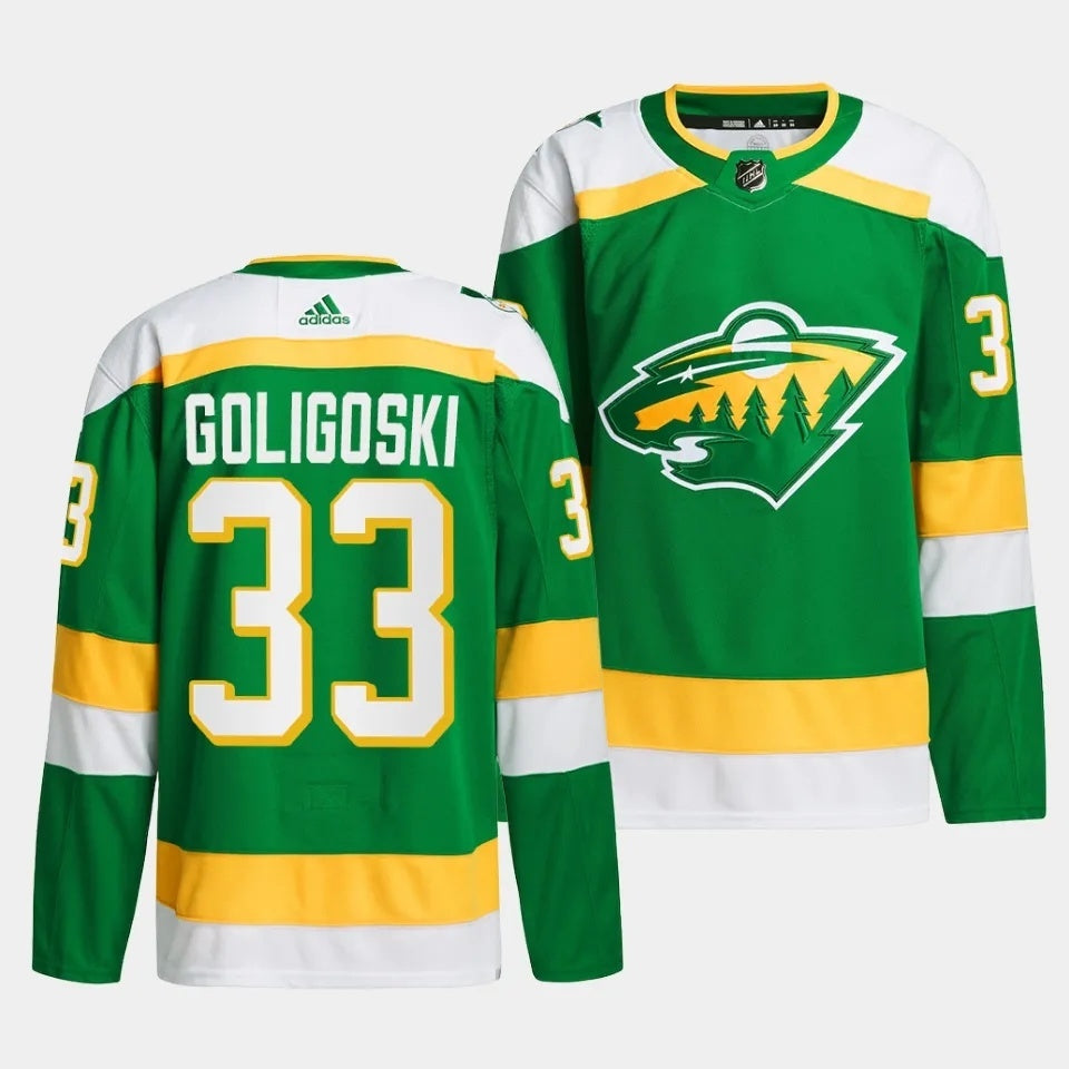 Minnesota Wild #33 Alex Goligoski 2023-24 The 78s Alternate Green Jersey