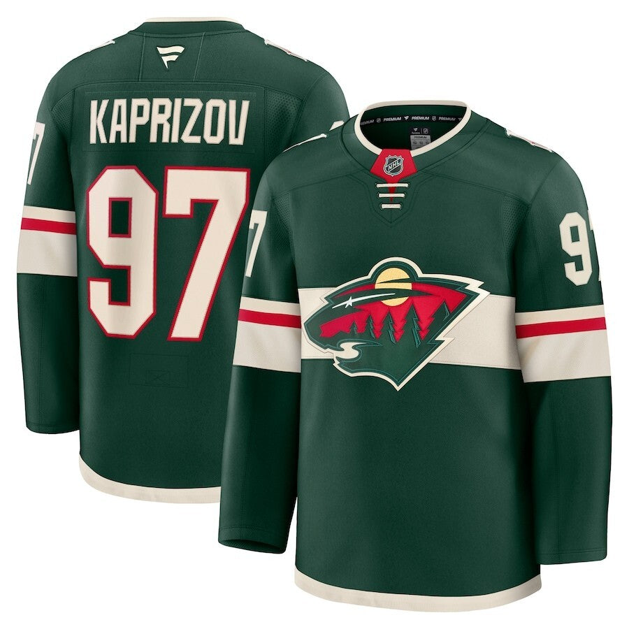 Minnesota Wild #97 Kirill Kaprizov Home Premium Jersey - Green