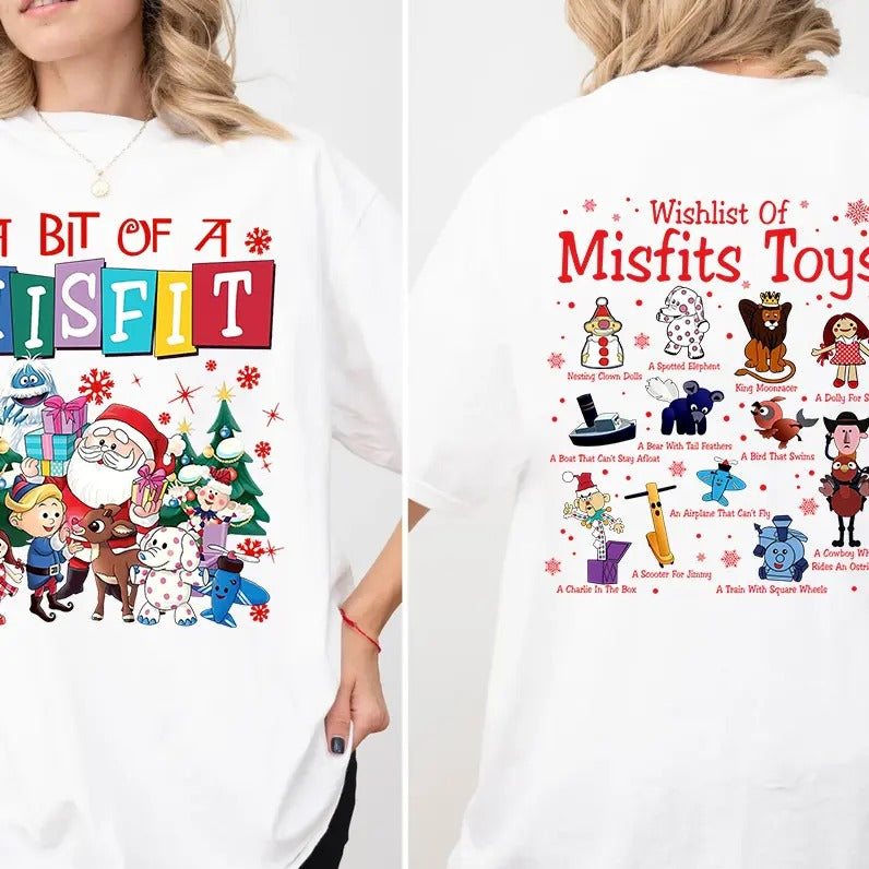 Misfit Toys Christmas T-Shirt, A Bit Of A Misfit Shirt, Rudolph the Red-nosed Reindeer Christmas Tshirt,Christmas...