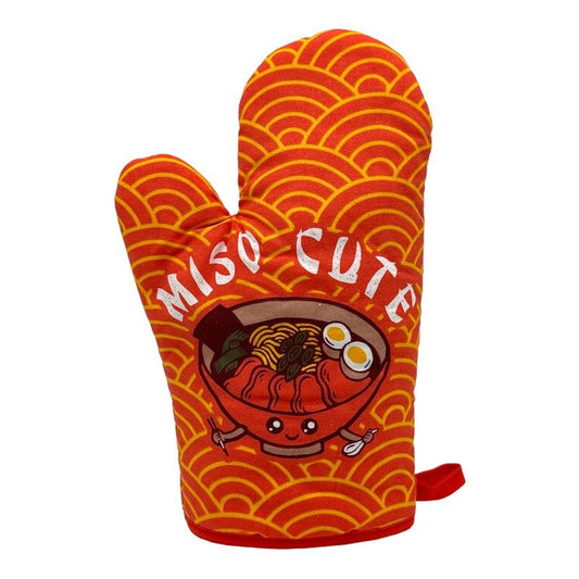 Miso Cute Oven Mitt Funny Cute Japanesse Soup Novelty Kitchen Pot Holder Funny Graphic Kitchenwear Funny Food  Novelty...