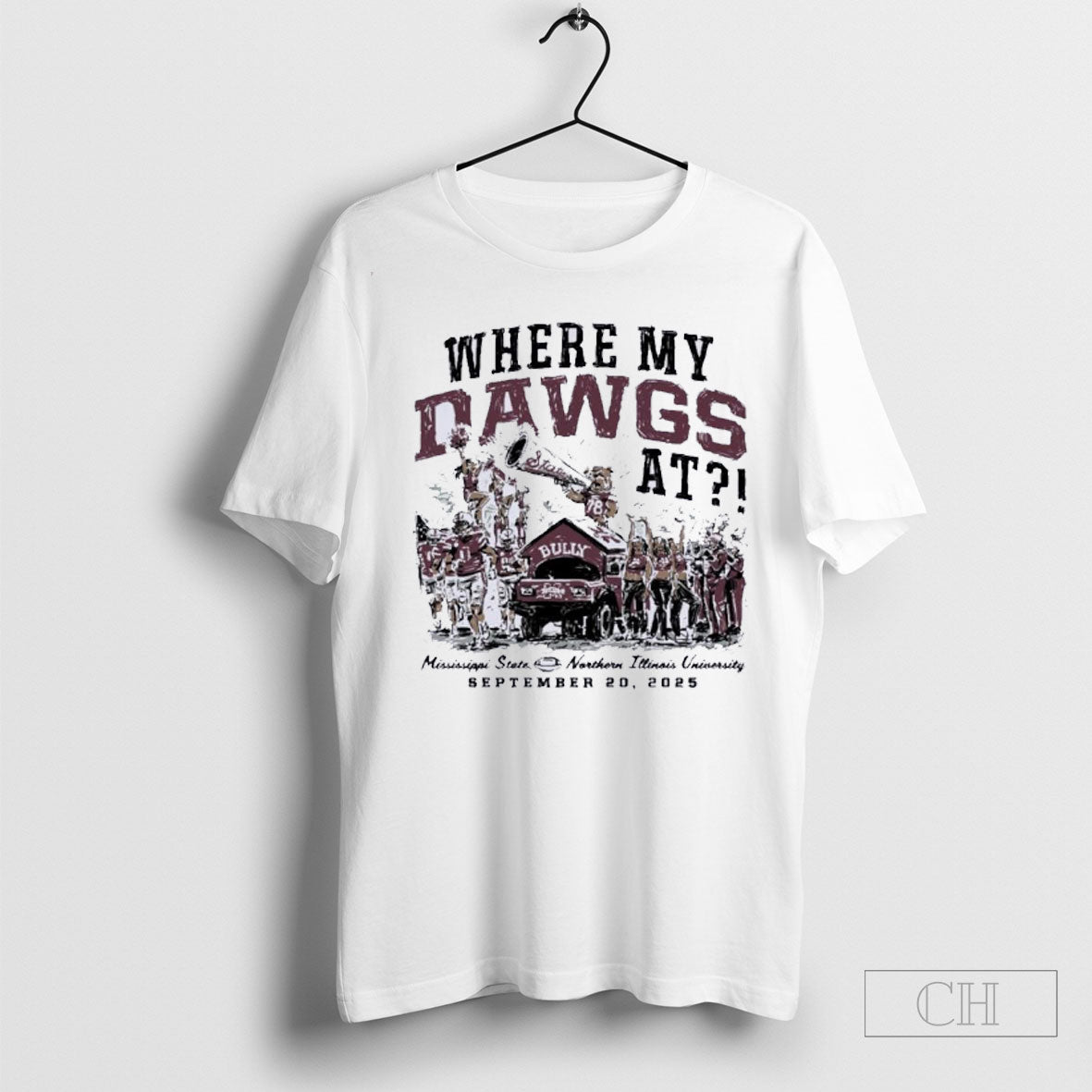Mississippi State Bulldogs Vs Northern Illinois Huskies Game Day 2025 T