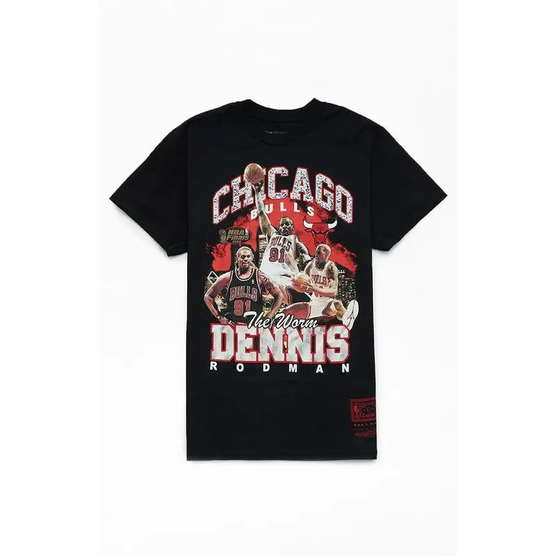 Mitchell & Ness Men's Chicago Bulls Dennis Rodman T-Shirt - Multicolor Hoodie, Sweatshirt | WearSparks.com