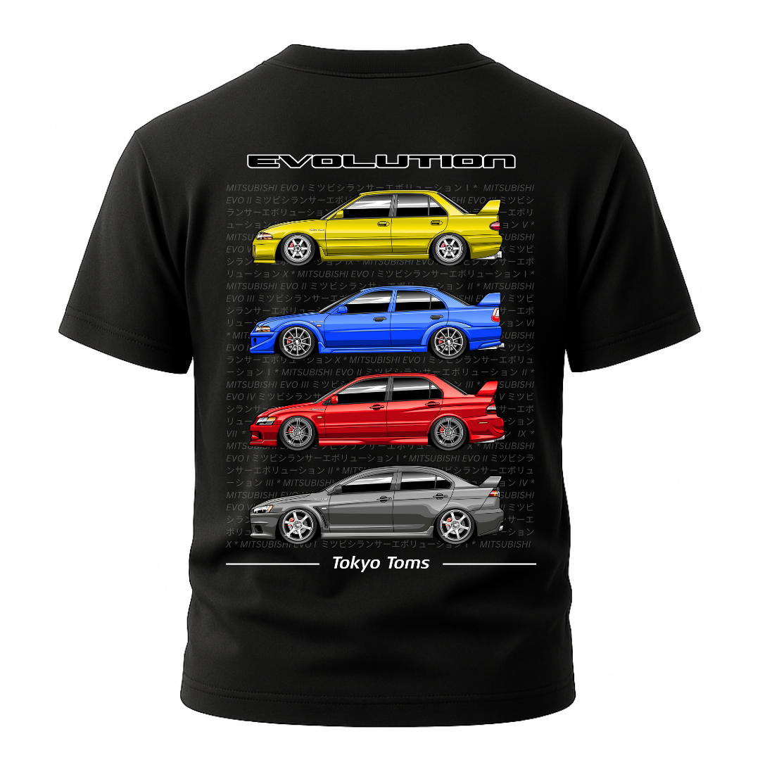 Mitsubishi Evolution Generations T-Shirt Hoodie, Sweatshirt | WearSparks.com