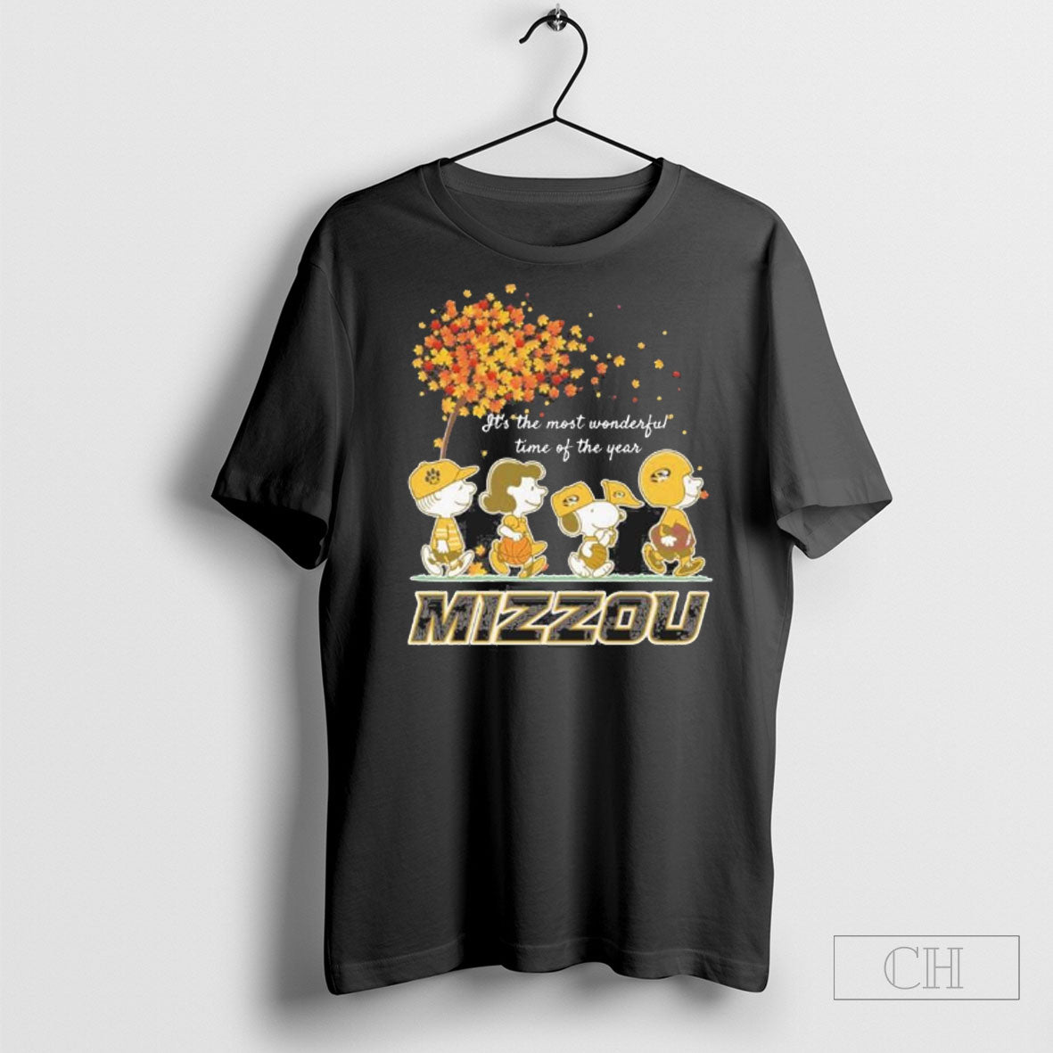 Mizzou Tigers And Peanuts Character Its The Most Wonderful Time Of The Year Shirt Tee