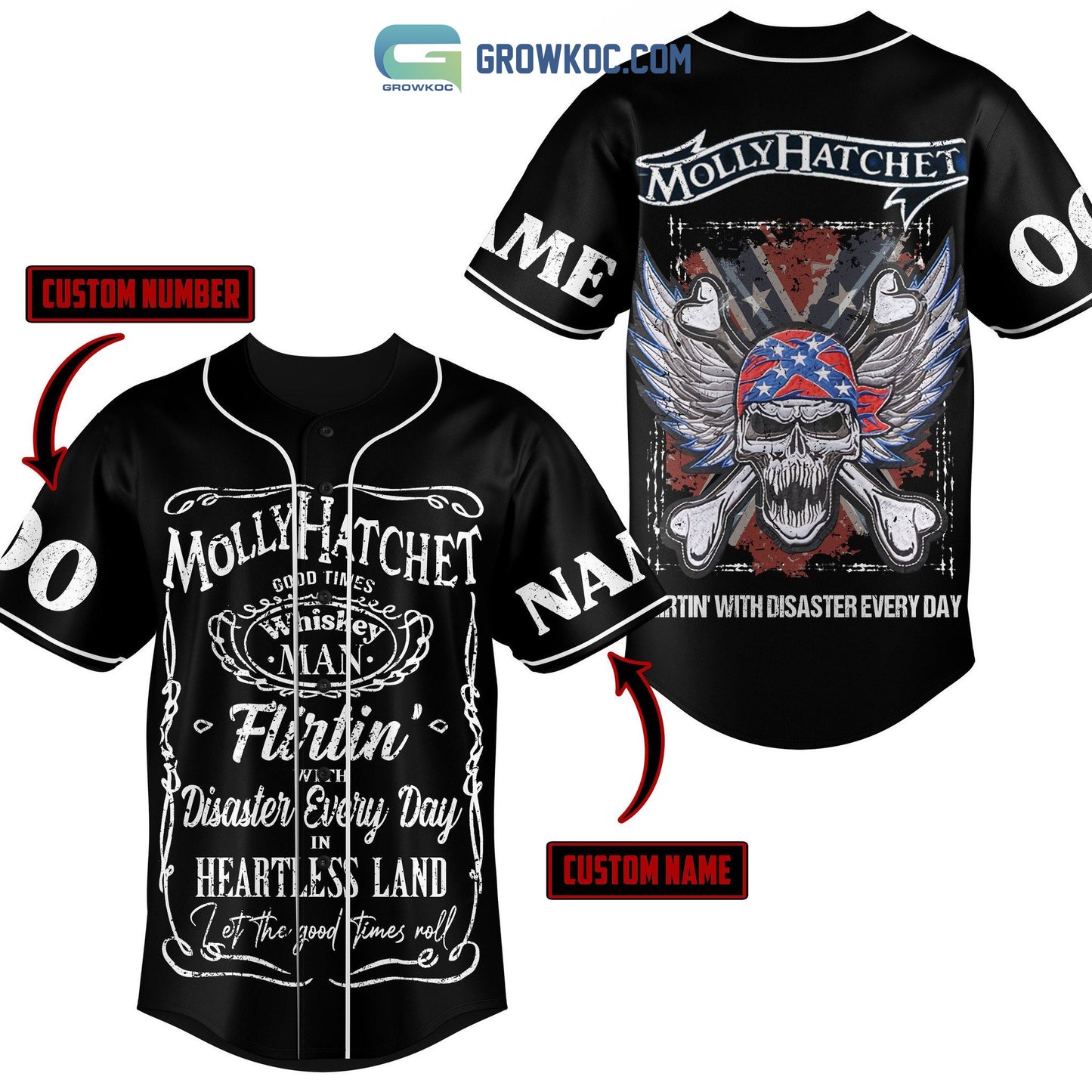 Molly Hatchet Flirtin With Disaster Every Day Personalized Baseball Jersey