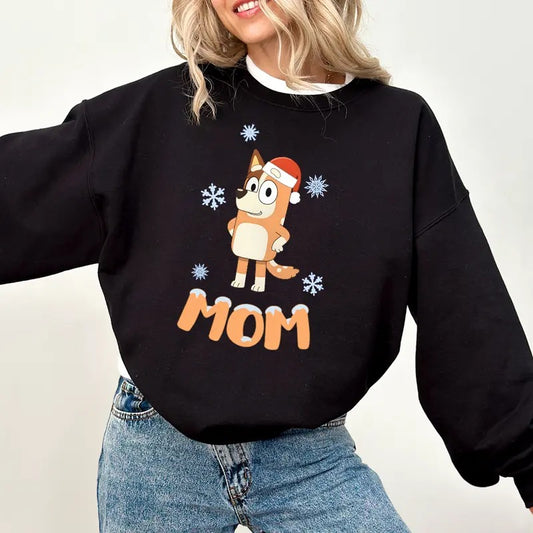 Mom Blueys Christmas Sweatshirt, Family Matching Holiday Shirts, Dad and Mum Blueys Designs, Merry Blueys Sweatshirt,...