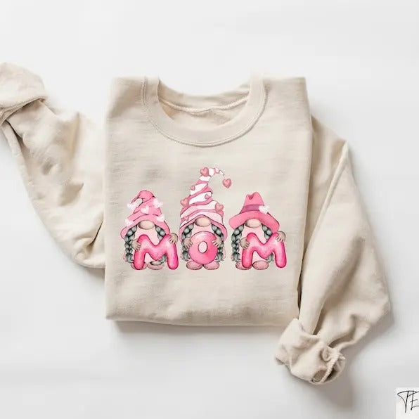Mom Gnome Sweatshirt, Mom Gnome Shirt, Mama Gnome Crewneck, Mothers Day Shirt, Gift For Mom, Mom Birthday Shirt,...