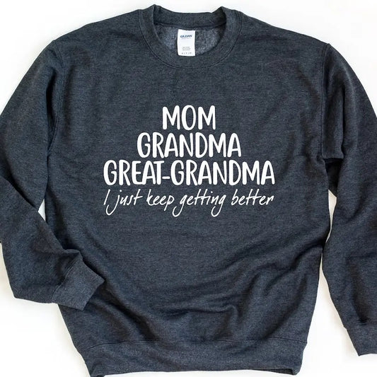 Mom Grandma Great-Grandma Sweatshirt, Pregnancy Announcement, Mother's Day Gift T-Shirts, Hoodie | WearSparks.com
