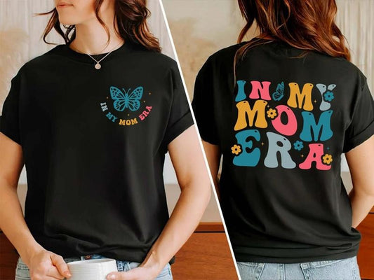 Mom Shirt, In My Mom Era Shirt, Retro Mom Clothes, Mom's Birthday T-Shirt, New Mom & Pregnancy Outfit, Cool Mom Shirt,...