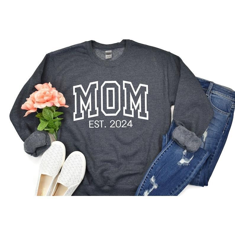Mom and Dad Sweatshirt, Gift for Dad, Mom est 2024 Hoodie and Sweater; T-shirt | WearSparks.com