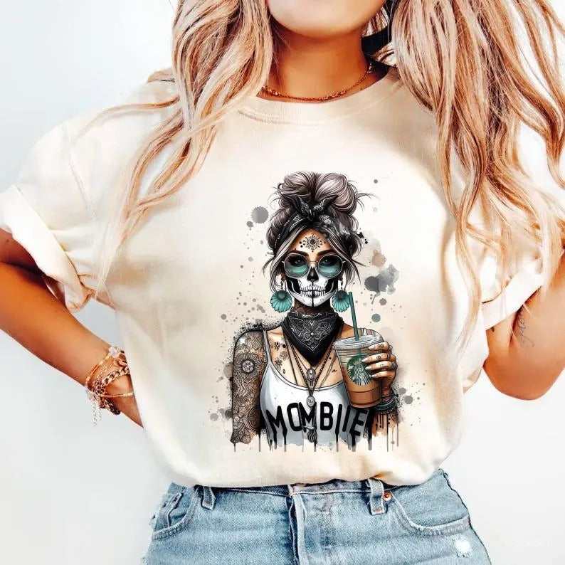 Mombie Girl T-shirt, Mombie Girl Sweatshirt, Halloween Shirt, Halloween Sweatshirt, Unisex Classic Cotton Tee, For Men,...