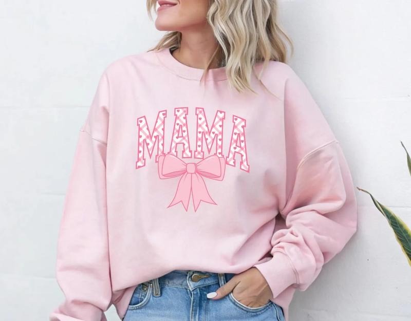 Mommy bow crewneck sweatshirt, personalized crewneck sweater, MAMA sweater, Mother's Day gift idea T-Shirts, Hoodie