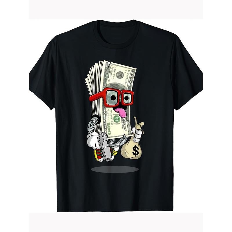Money Hip Hop Graphic Urban Graffiti Art 220g 100% Cotton T-Shirt made in usa Hoodie, Sweatshirt | WearSparks.com