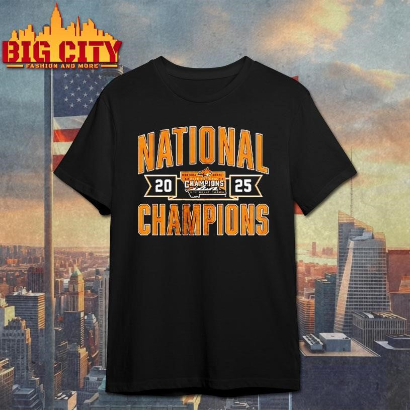 Montana State Bobcat Football 2025 Fcs National Champions Logo Shirt