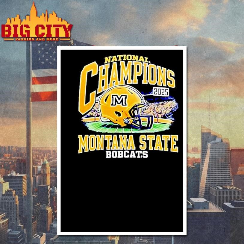 Montana State Football Division I Football National Champions 2025 helmet Shirt
