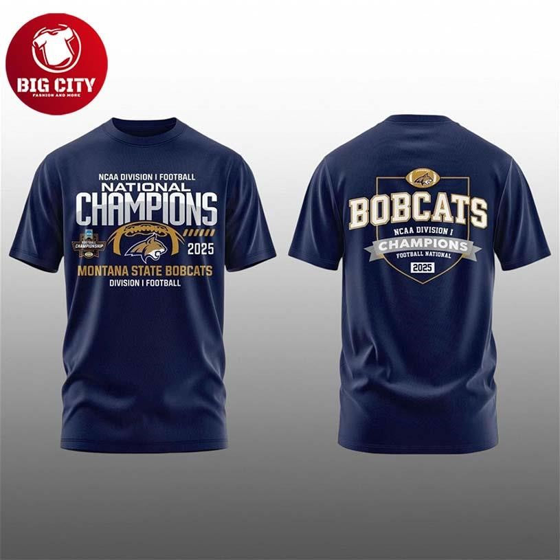 Montana State Football National Champions 2025 Two Sided Shirt