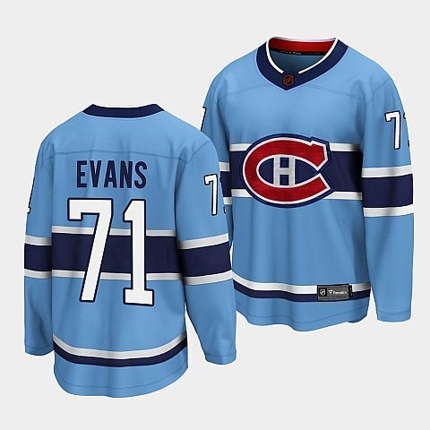 Montreal Canadiens #71 jake-evans-blue-special-edition-2.0-breakaway-player-jersey