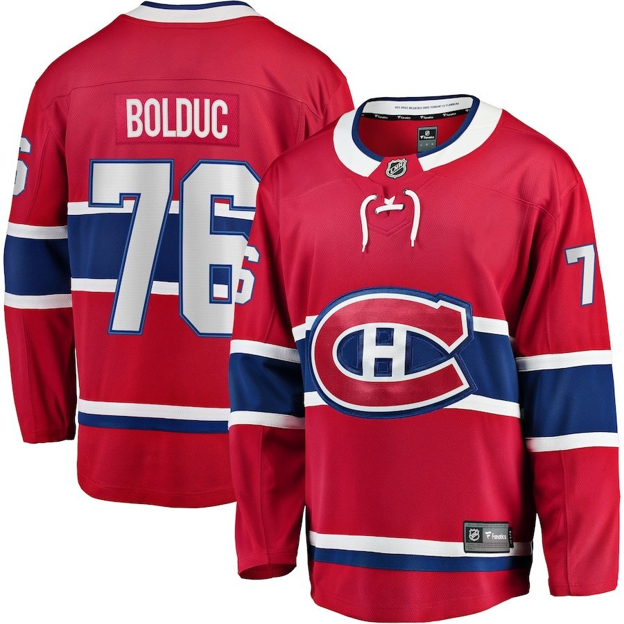Montreal Canadiens #76 Zack Bolduc Home Breakaway Jersey - Red
