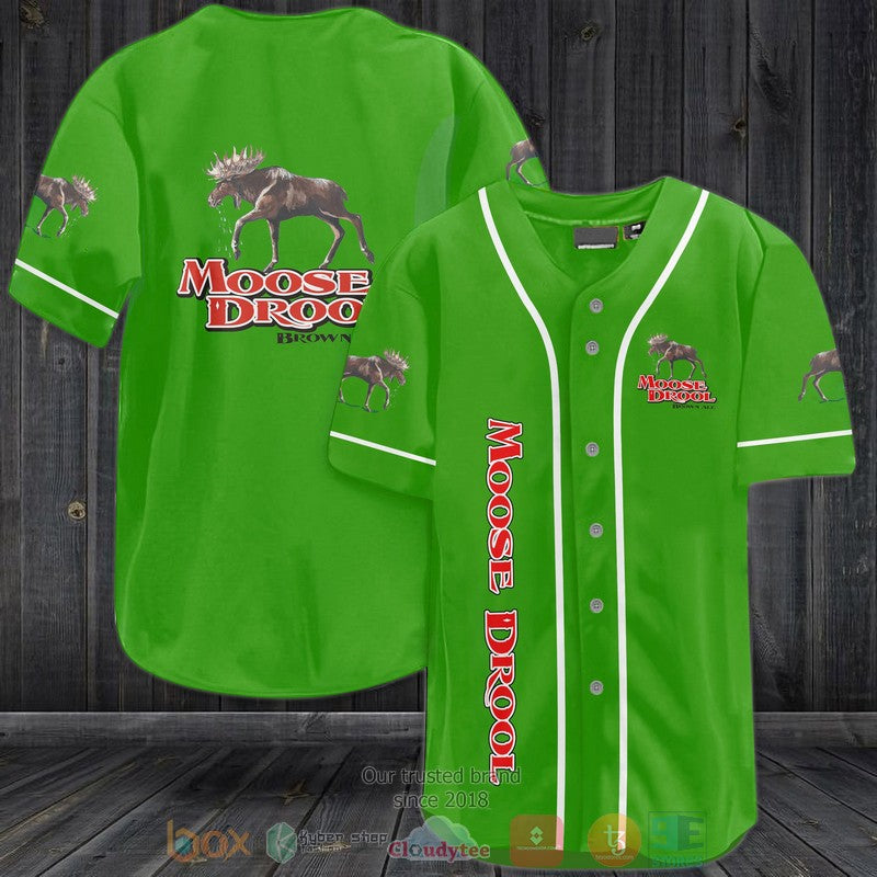 Moose Drool brown ale green Baseball shirt