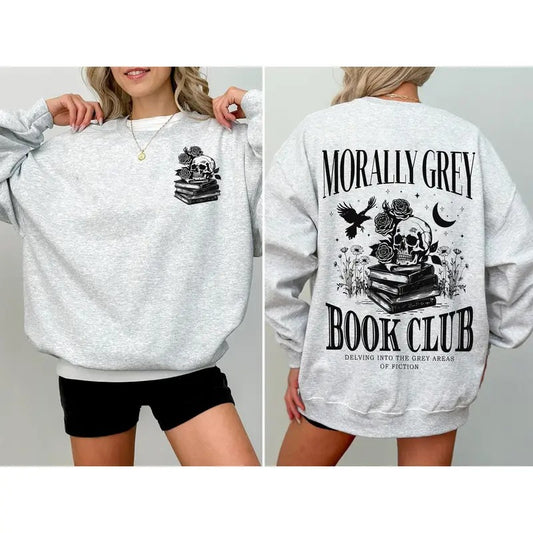 Morally Grey Book Club Sweatshirt, Dark Romance Hoodie, Book Lovers Gifts, Bookish Things Smut, Booktok, Spicy Book...