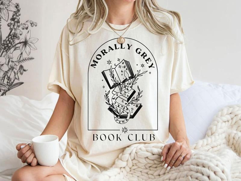 Morally Grey Book Club t-shirt, Bookish tshirt, We Will Rise tee, From Blood and Ash, SJM merch, iPrintasty Velaris...
