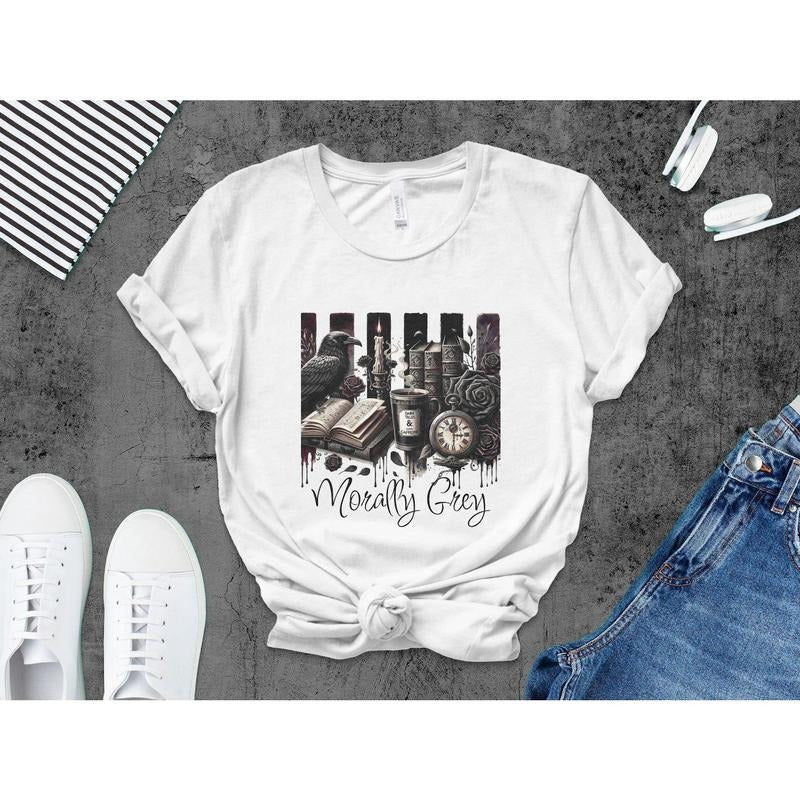 Morally Grey Bookish Shirt, Spicy Book Lover Dark Romance Book, Smut Lover Gift Dark Romance Shirt, Gift for Reader Book...