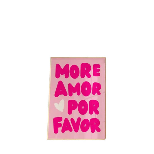 More Amor Por Favor Poster, Preppy Apartment Decor, Spanish Love Quote Poster, Pink Graffiti Print, Gifts For Family...