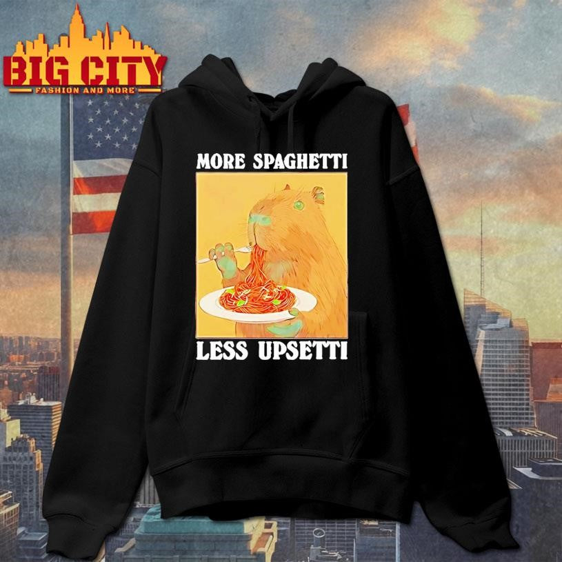 More Spaghetti Less Upsetti Capybara Graphic Shirt