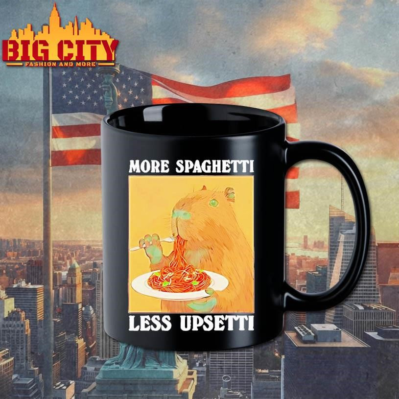 More Spaghetti Less Upsetti Capybara Graphic Shirt