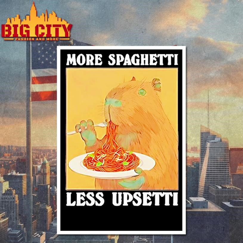 More Spaghetti Less Upsetti Capybara Graphic Shirt
