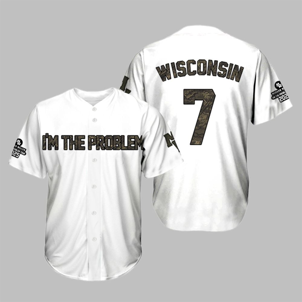 Morgan I'm The Problem Wisconsin Badgers Jersey - Grishko.com T-Shirts, Hoodie, Sweatshirt | WearSparks.com (Image 1)