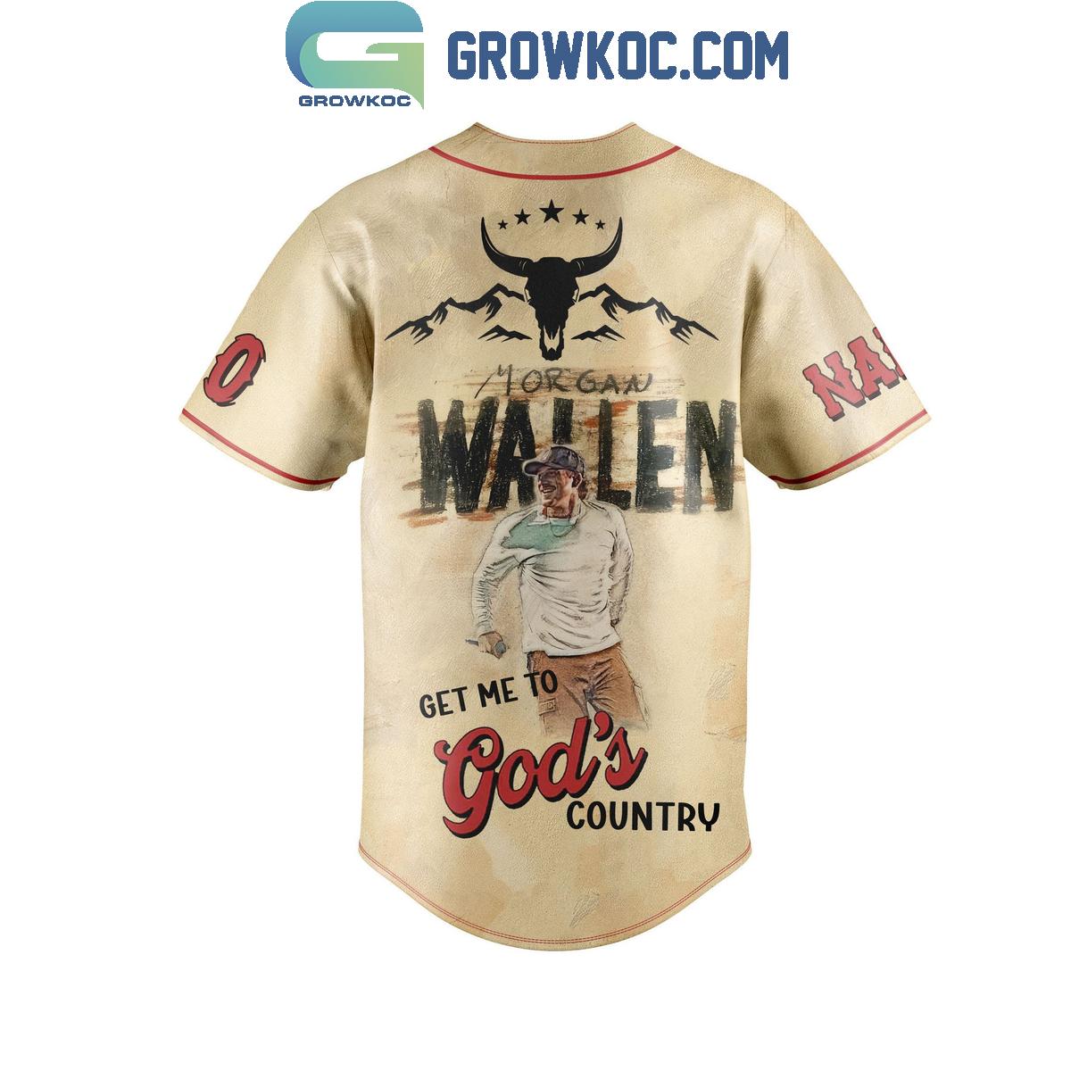 Morgan Wallen Get Me To God’s Country Personalized Baseball Jersey