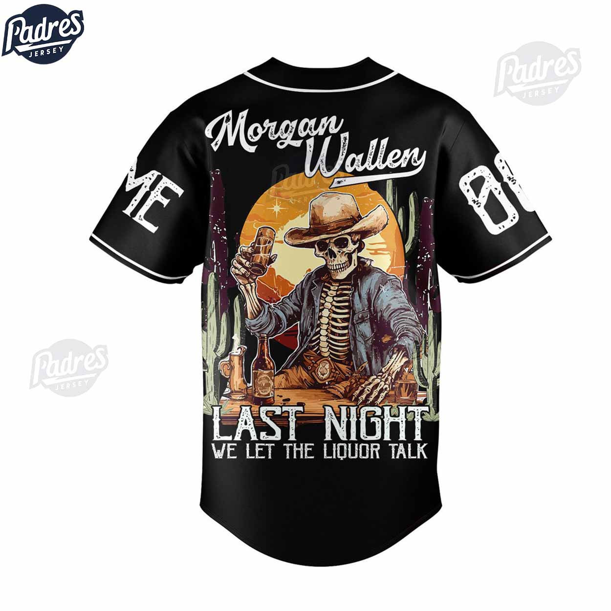 Morgan Wallen Last Night Custom Baseball Jersey Style - Padres Jersey Oasis: Elevate Your Baseball Style Game... (Image 3)