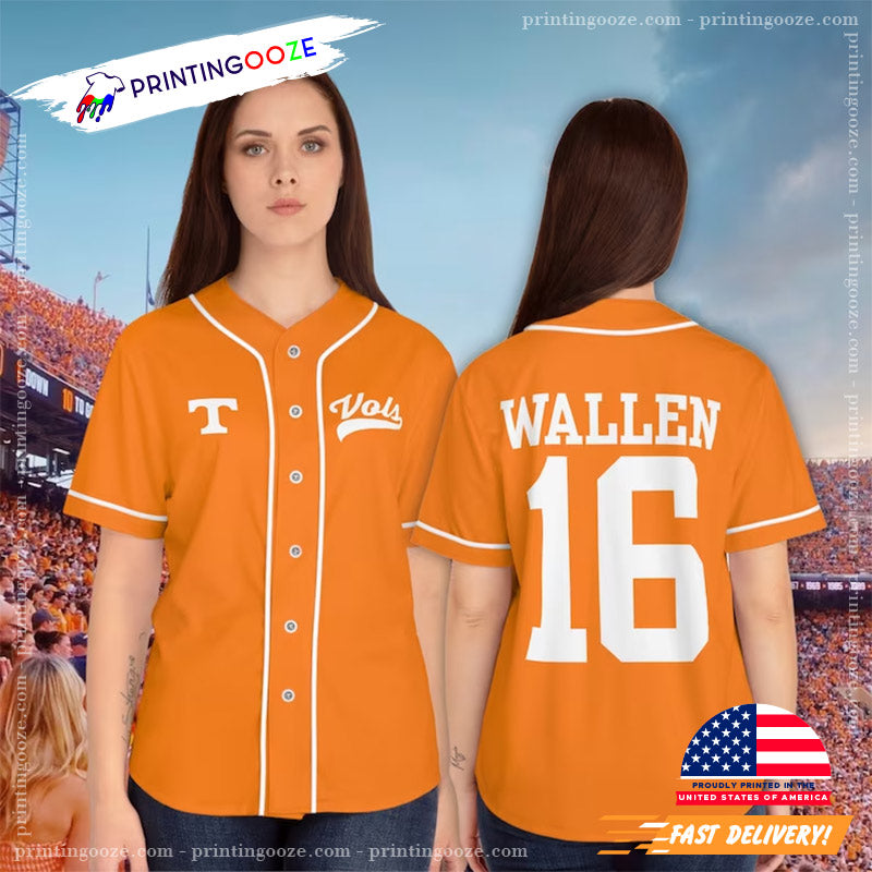 Morgan Wallen Tennessee Fullbutton Baseball Jersey